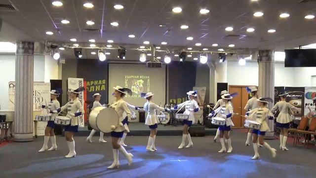 Барабанщицы студии, 1-й выход, конкурс "Ударная волна" 2019