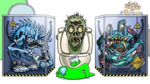 ВУББОКС и СКИБИДИ 🚽ТУАЛЕТЫ превратились в 🧟ЗОМБИ!!!