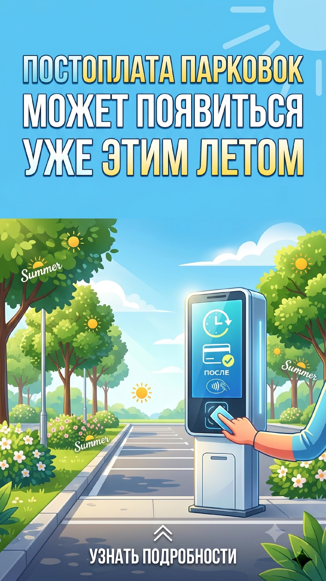 Постоплата парковок может появиться уже этим летом