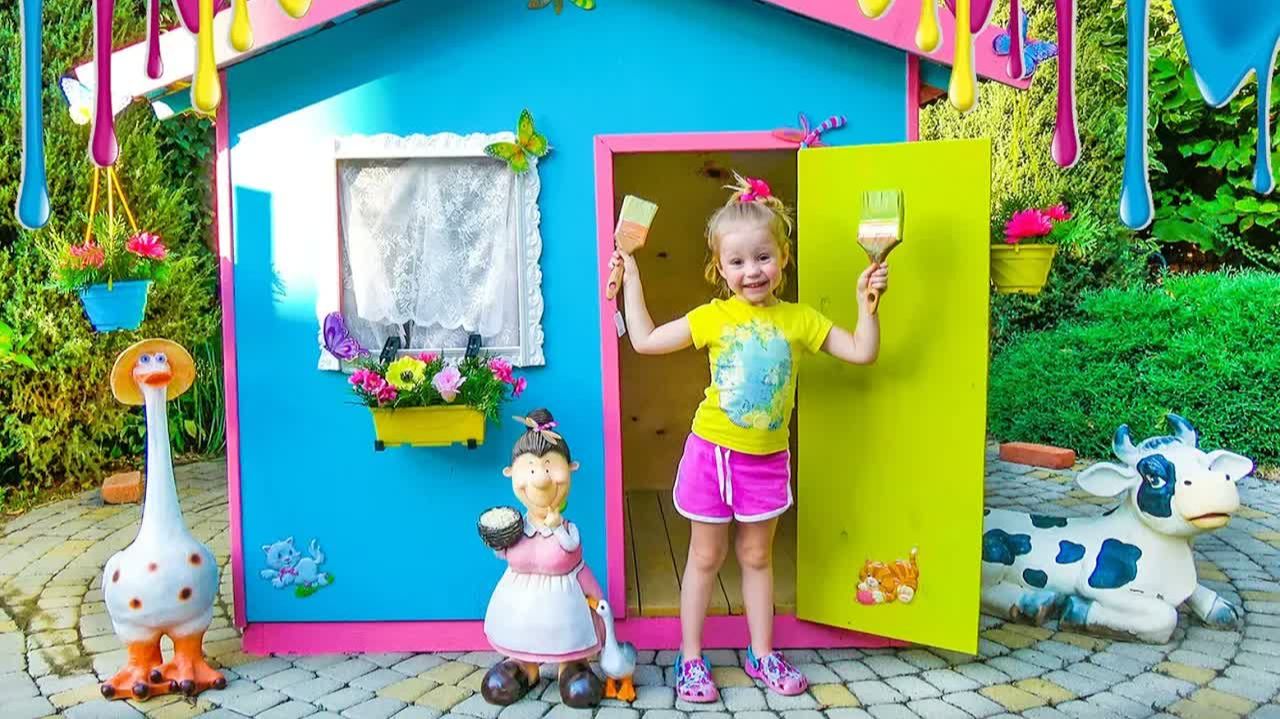 Детский игровой домик своими руками / Colorful playhouse for kids смотреть онлайн