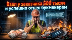 Взял 500.000₽ на стройку и зашел в контору... Роковая ошибка моего друга / Лудоманы, игроки / Ставки
