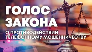О противодействии телефонному мошенничеству. «Голос закона»