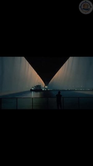 Дождь в Янсигане мост, который стал «водопадом»