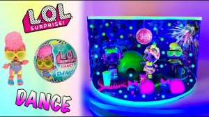DIY LOL SURPRISE DANCE DANCE DANCE КУКЛЫ ДИСКОТЕЧЕСКАЯ ВЕЧЕРИНКА с ЧЕРНЫМ СВЕТОМ - Распаковка НЕОН L