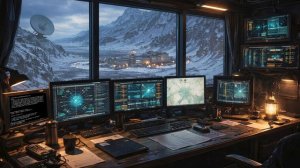 Dark Arctic Command Station Ambience ❄️ ｜ Sleep, Focus, Deep Cold Atmosphere