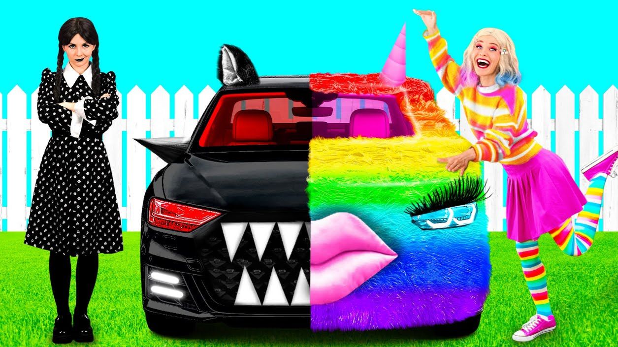 Радужная машина vs Черная машина Челлендж # Смешные Cитуации от Fun Challenge смотреть онлайн