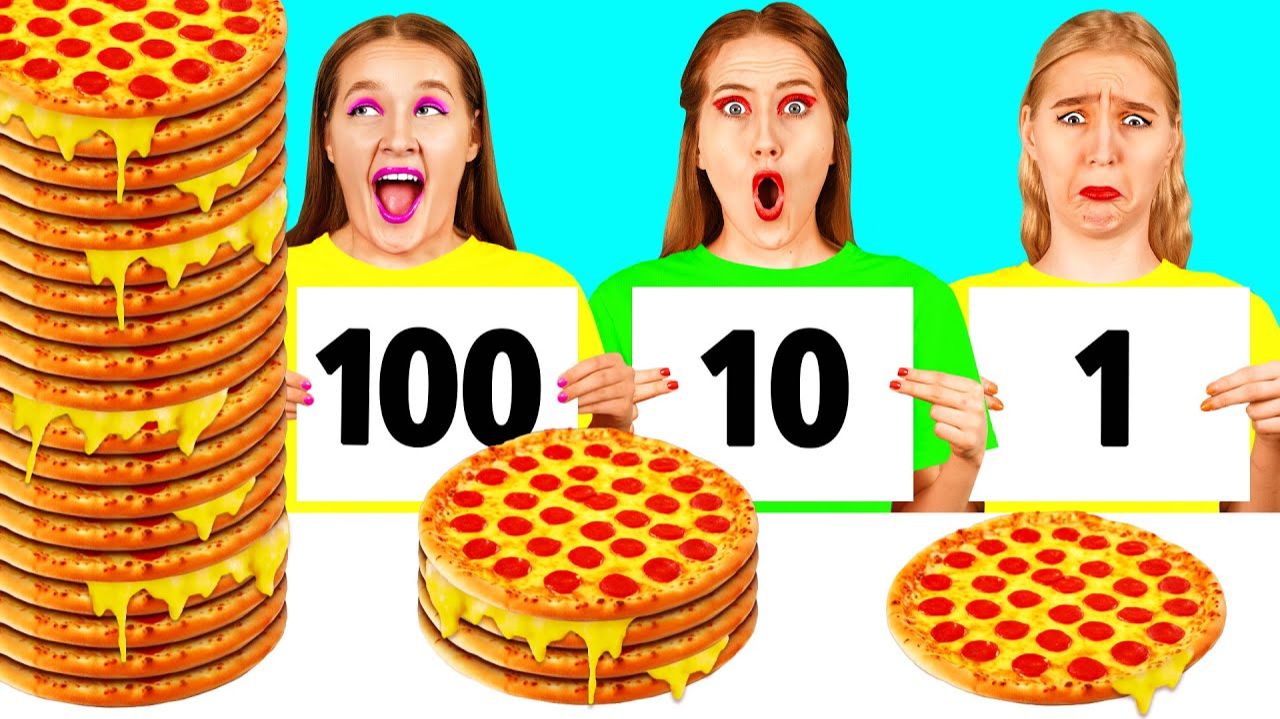 100 Слоев Еды Челлендж # Потрясающие Кухонные Лайфхаки от Fun Challenge смотреть онлайн