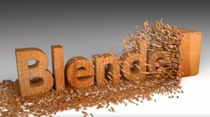 Вытачивание надписи из дерева в Blender