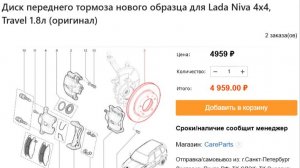 Нива Тревел 1.8 Термостат и Тормозные диски