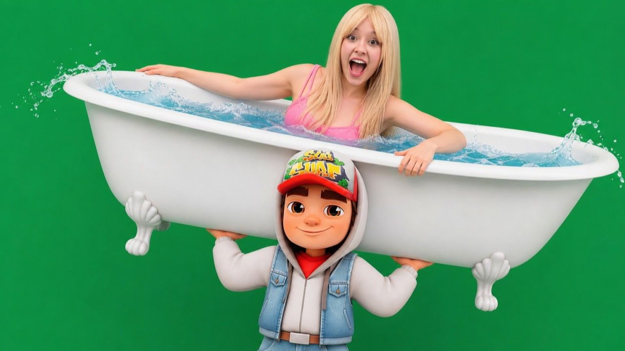 Кидаю в ванну ВСЕ БОМБОЧКИ SUBWAY SURFERS в 3:00 НОЧИ ! смотреть онлайн