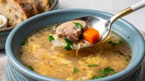 Наваристый, легкий и безумно ароматный! Куриный суп с грибами по-новому