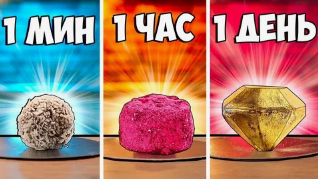 1 МИНУТА vs 1 ЧАС vs 1 ДЕНЬ КОНФЕТА смотреть онлайн