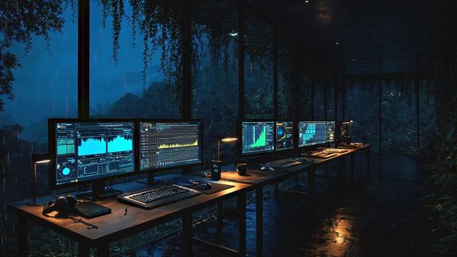 ALONE： Night Work in an Overgrown Jungle Base ASMR ｜ Dark Ambient Focus Music смотреть онлайн