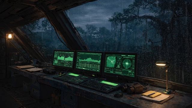 🏕️ Jungle Storm at an Abandoned Radar Station for TV ｜ Ambient for Deep Focus смотреть онлайн