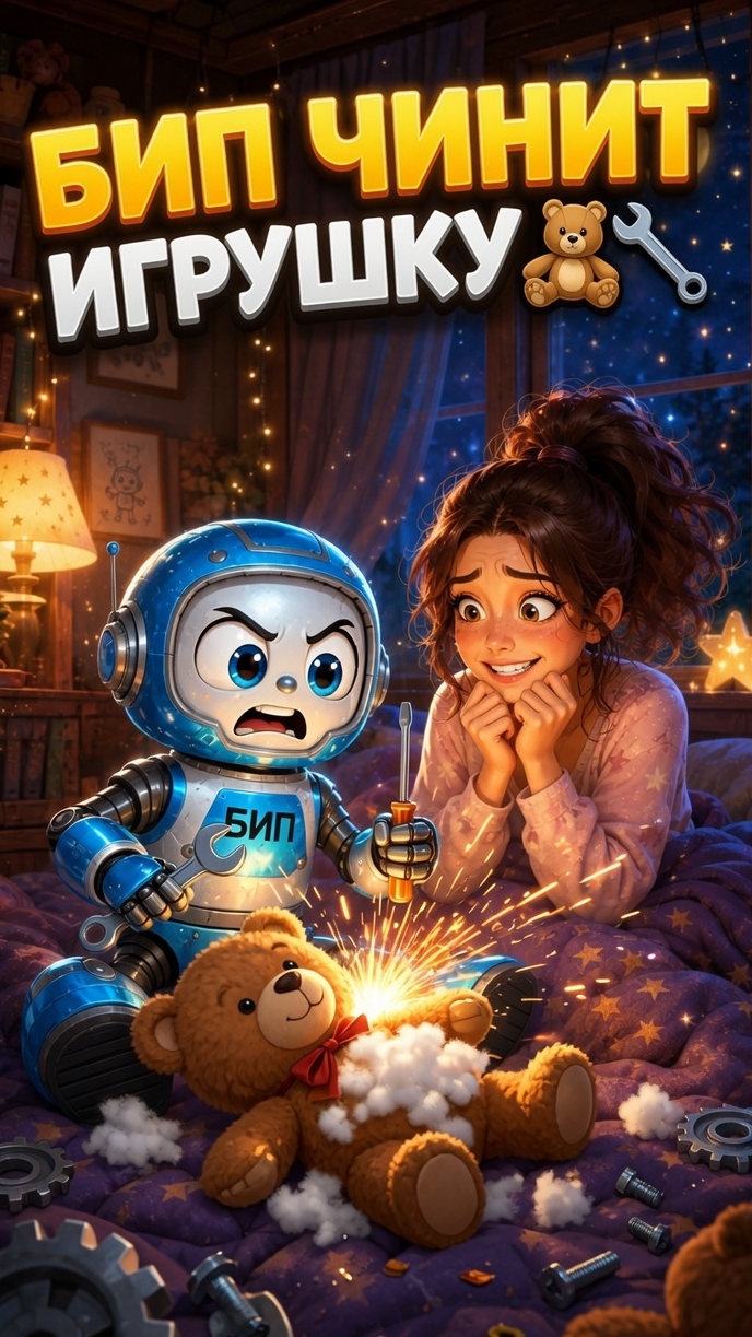 Бип чинит игрушку 🧸🔧 Робот-мастер устроил полный ремонтный хаос! #Shorts