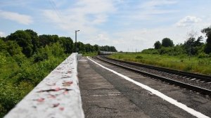 Зелёная 2м62-0994 с составом дальнего следования проезжает о. п. Шат
