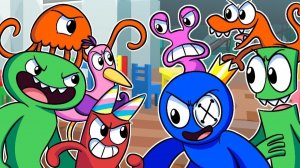 РАДУЖНЫЕ ДРУЗЬЯ В САДУ БАН БАНА! | Garten of Ban Ban/Rainbow Friends - Анимации на русском