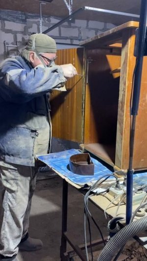 Реставрация тумбы швейной машины Kohler 53
