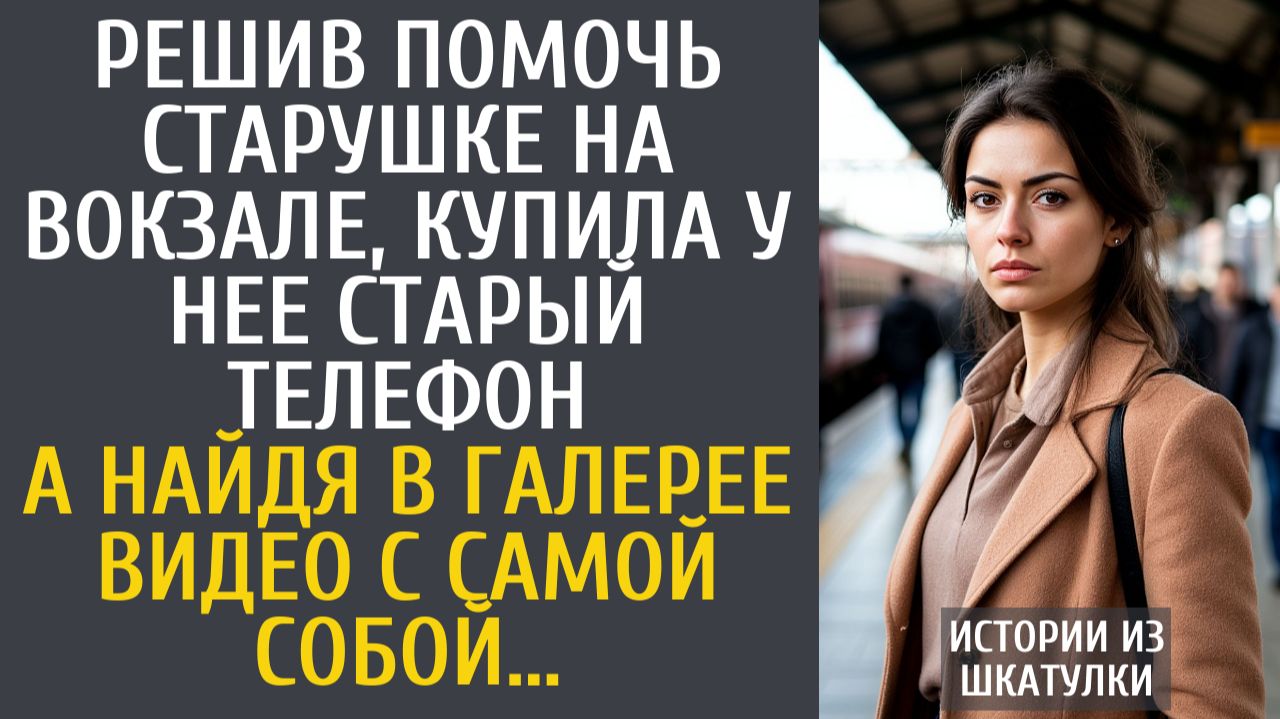 Истории из жизни Решив помочь старушке на вокзале, купила у нее старый телефон… А найдя в галерее…
