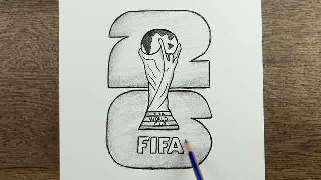 Как шаг за шагом нарисовать логотип Чемпионата мира по футболу FIFA 2026