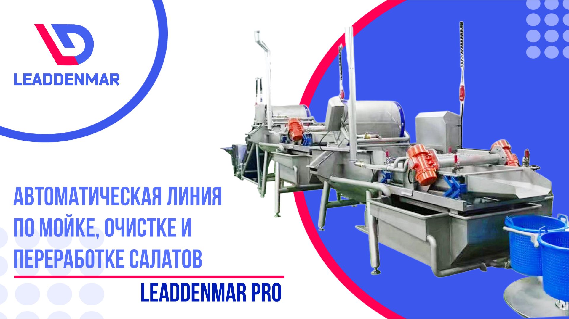 Автоматическая линия по мойке, очистке и переработке салатов LEADDENMAR Pro
