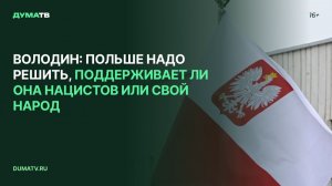 Володин: Польше надо решить, поддерживает ли она нацистов или свой народ