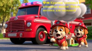 🐶🚒 Красная машинка и отважные щенки! Новая песенка для малышей