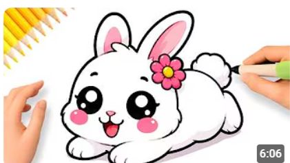КАК НАРИСОВАТЬ ПРОСТОГО КАВАЙНОГО ПРЫГАЮЩЕГО ЗАЙЦА 🌸