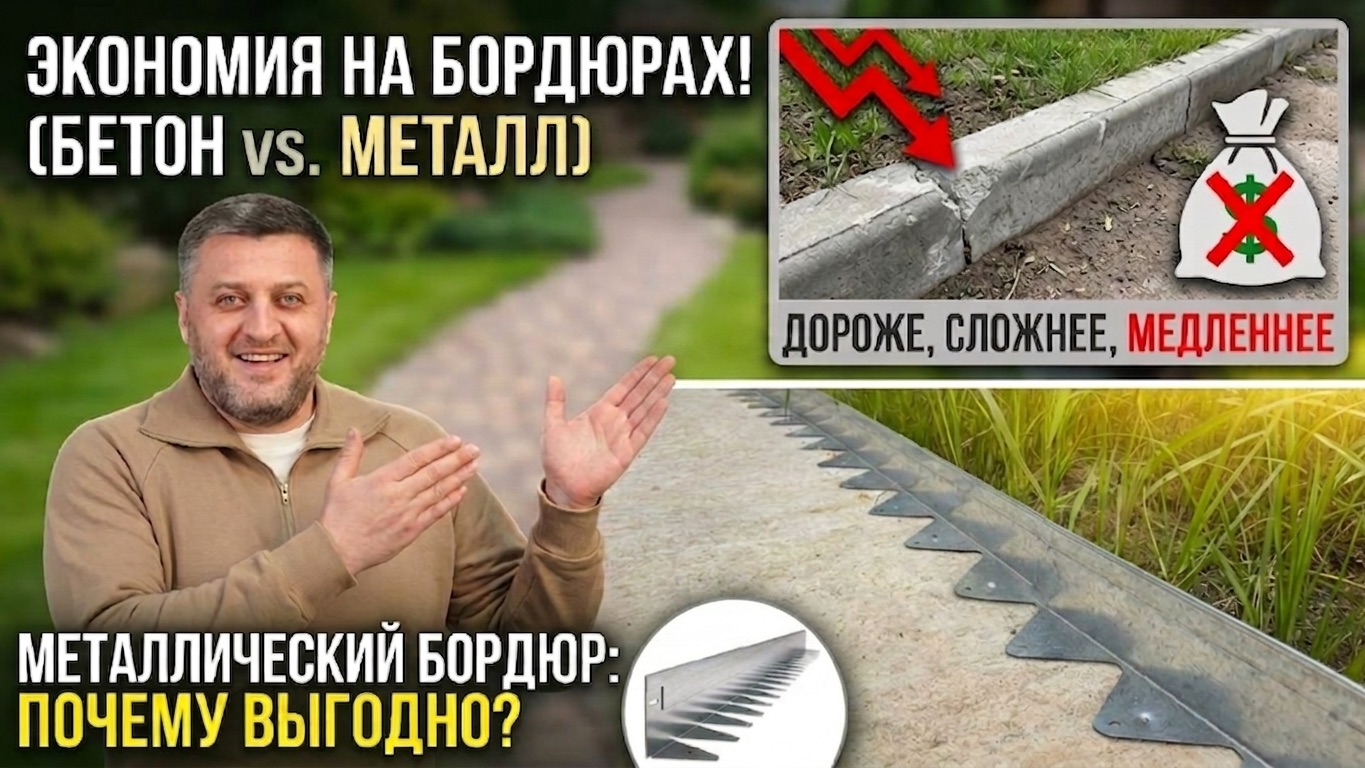 Металлические бордюры садовые: преимущества и выгода смотреть онлайн