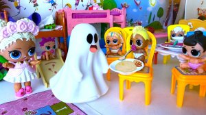 Накормили привидение👻 в детском садике👶😁😁 куклы ЛОЛ сюрприз смешные мультики Даринелка