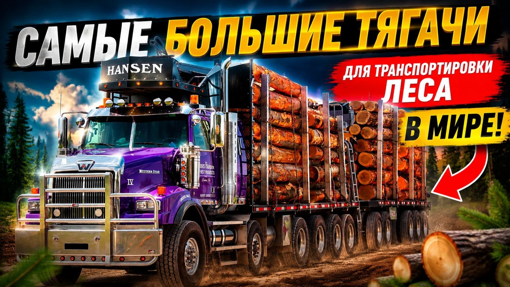5 Грузовиков – Лесовозов Самые большие тягачи для транспортировки леса в мире смотреть онлайн