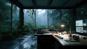 Sleep Faster Tonight 🌙 ｜ Futuristic Dark Ambient for Sleep ｜ Jungle Command Center at Night
