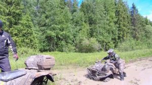Квадрокатка клубом по болотам и лужам на Stels, Cfmoto, Lonchin