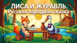 Лиса и журавль - русская народная сказка | Мультфильм для малышей