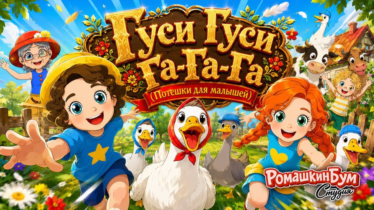 Гуси Гуси Га-Га-Га Есть хотите Да да да ..Ладушки ладушки #русскиепотешки #ладушки #сказки