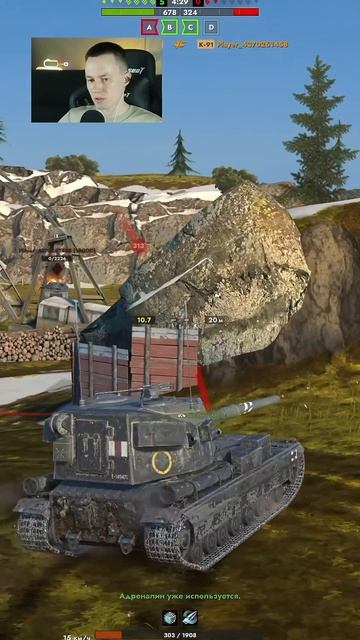 Лютый мастер на бабахе после 40% побед на стриме Tanks Blitz смотреть онлайн