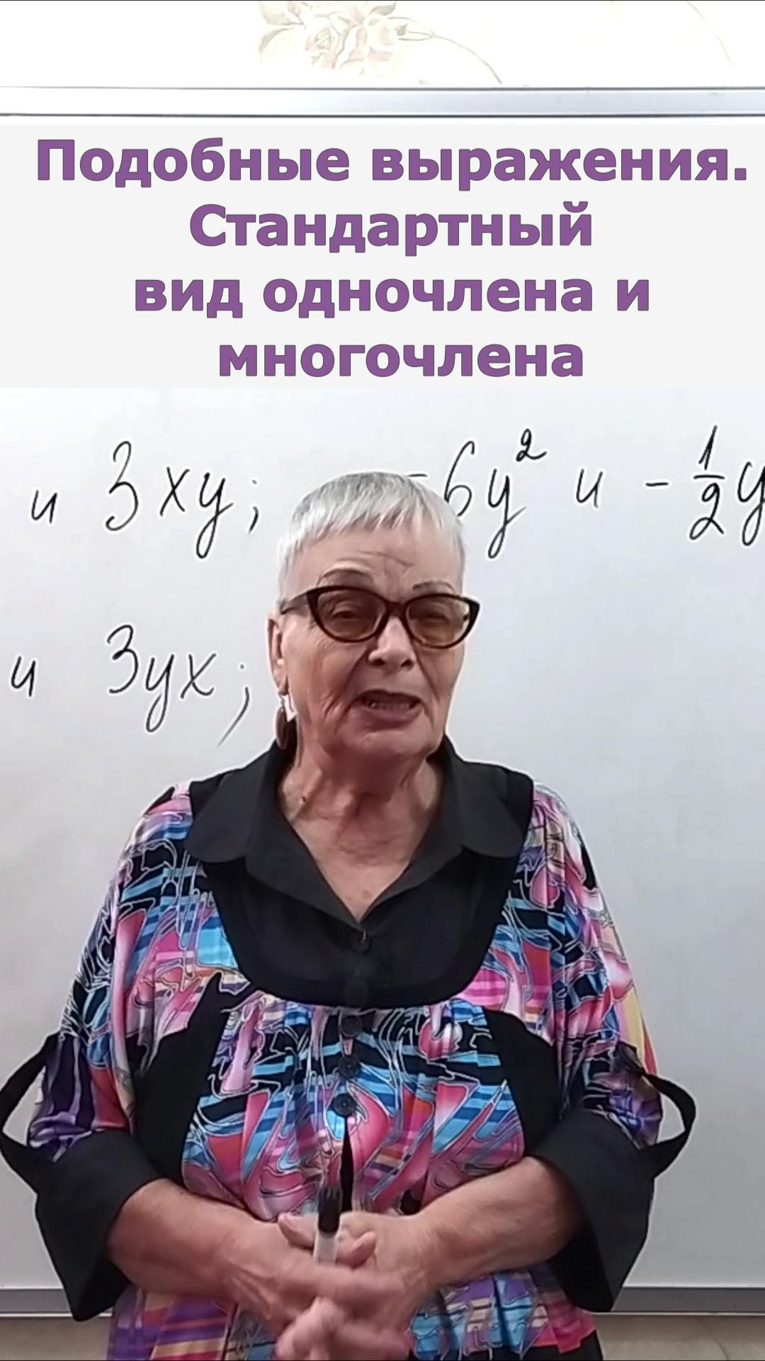 Стандартный вид одночлена и многочлена. Подобные выражения