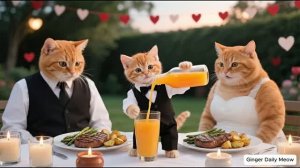 РЫЖУЛЯ УСТРОИЛА РОМАНТИЧЕСКИЙ УЖИН ДЛЯ МАМЫ И ПАПЫ🐱💘