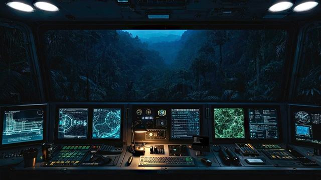 Hidden Jungle Control Room 💻🌿 ｜ Cinematic Ambient Soundscape смотреть онлайн