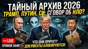 Секретный архив 2026_ Как Трамп, Путин и Си Цзиньпин делят тайны НЛО прямо сейчас! 🛸