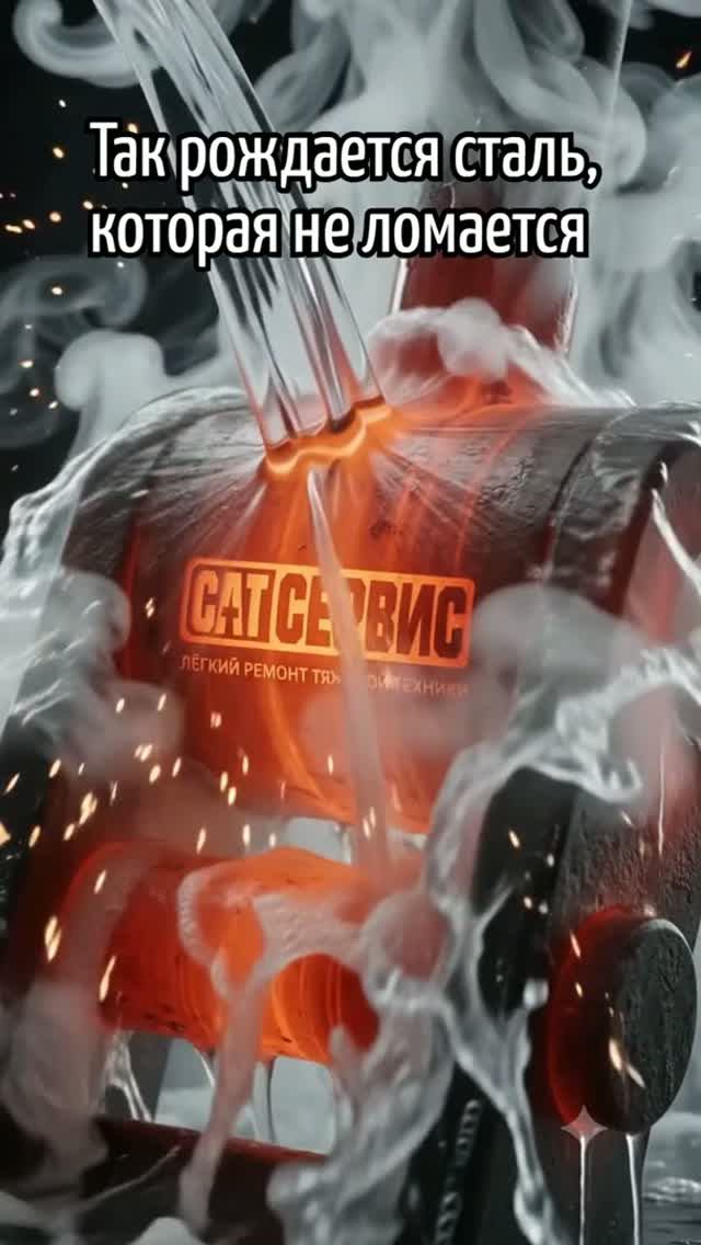 Из адского пламени в идеальный хром 🔥 #caterpillar #cummins