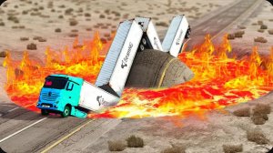 Автомобили против гигантского кратера ▶️ BeamNG Drive
