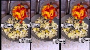 Обжаренная курица с овощами
