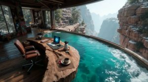 Ambient deep work ~ Canyon view ambient focus music for productivity and flow state study