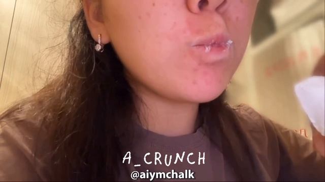 aiymchalk/Васельполье в пасте/ Сухой мел Иней/ASMR 🤍🥞