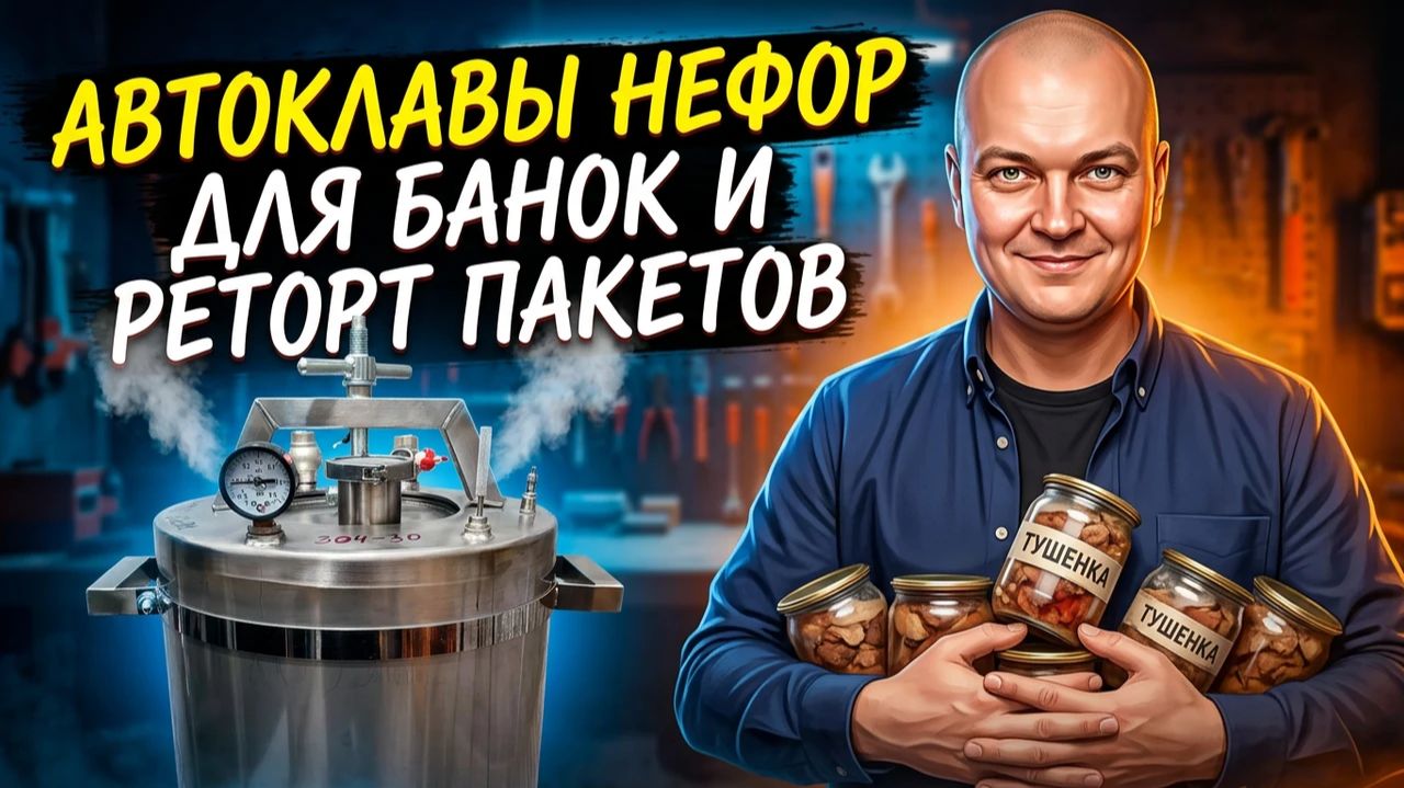Многозадачные автоклавы Нефор для банок и реторт пакетов.