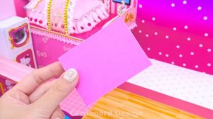Картонный домик Hello Kitty из переработанных материалов с бассейном и горкой для двоих #Картонный д