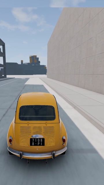 Fiat 500f ВСПЫХНУЛ от удара в стену