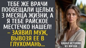 Истории из жизни Тебе же врачи пообещали целых 3 месяца жизни, а я тебе райское местечко нашел!