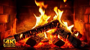 Расслабляющий КАМИН 4К 🔥 Треск Дров, Нежный Звук Огня, Звуки Камина для Релакса | Fireplace 4K
